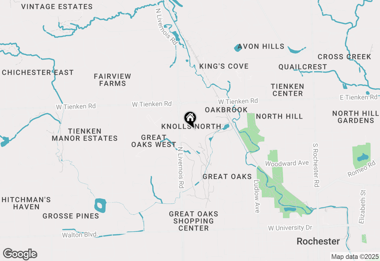 Map of 874 Greenview Court, Rochester Hills, MI 48307
