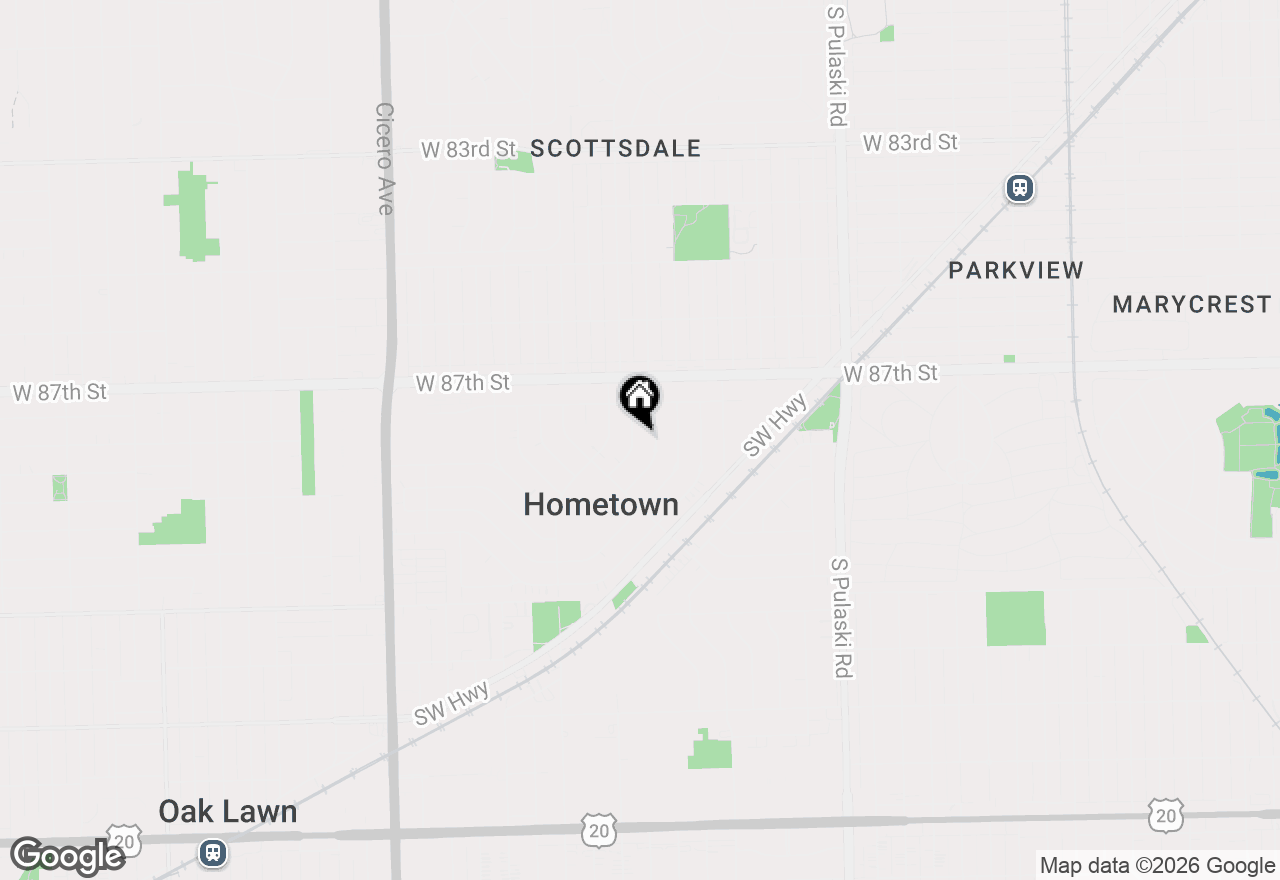 Map of 8803 S Kolin Avenue, Hometown, IL 60456