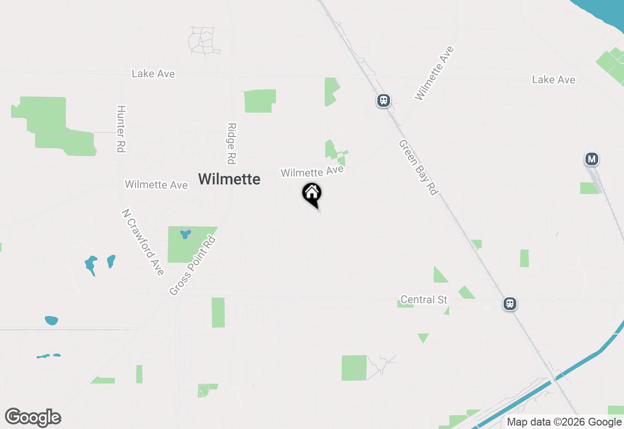 Map of 1521 Gregory Avenue, Wilmette, IL 60091