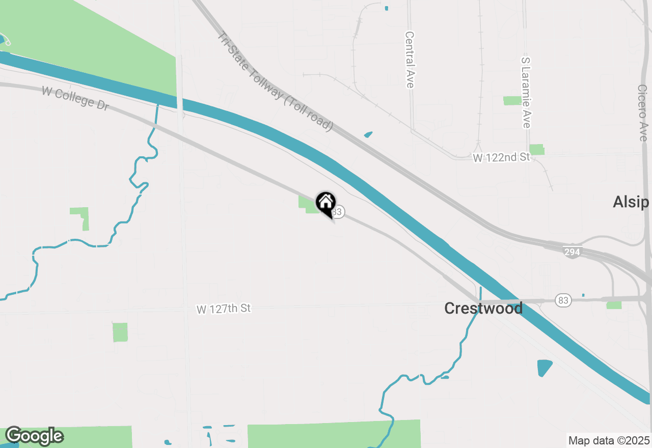 Map of 5907 W 124th Street, Alsip, IL 60803