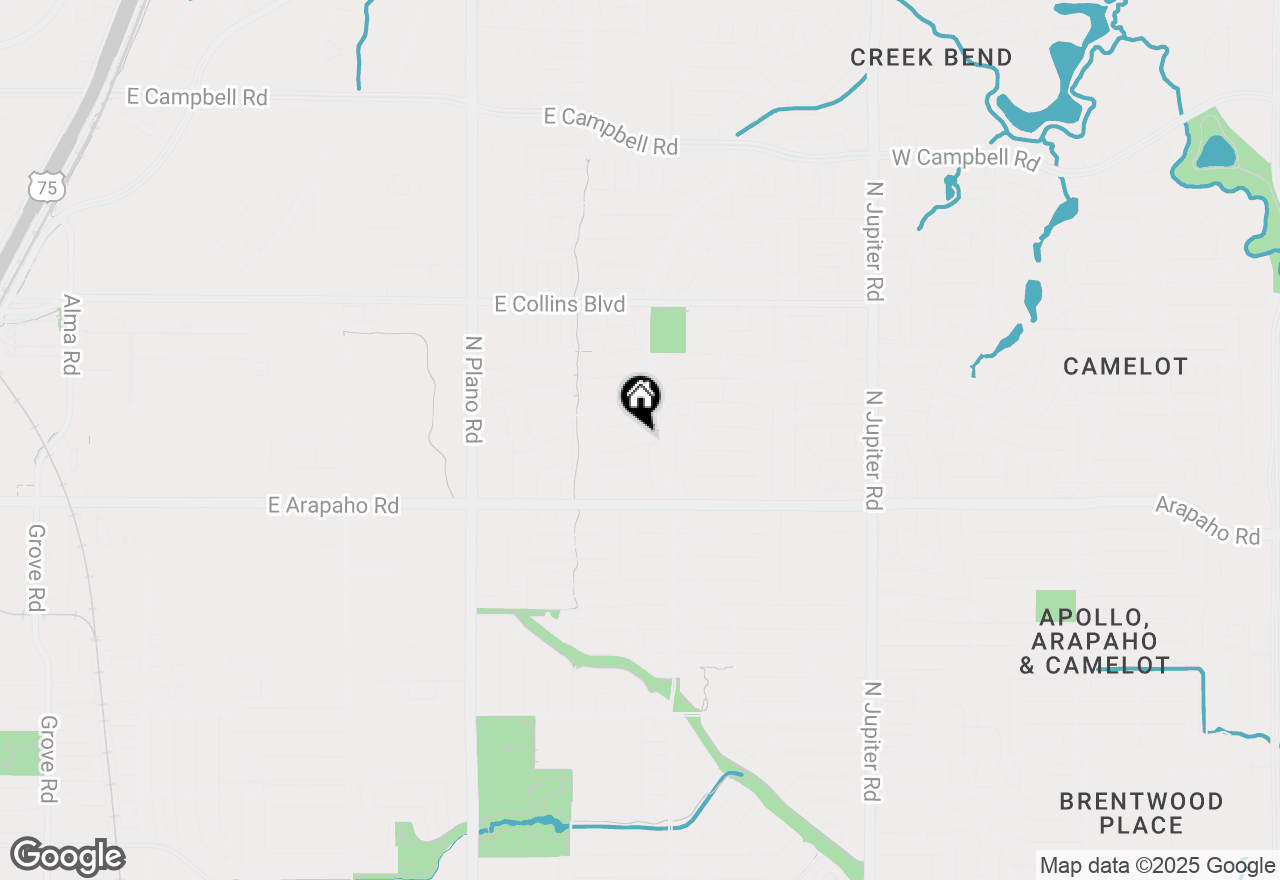 Map of 1616 Sara Lane, Richardson, TX 75081