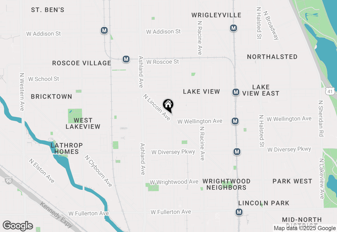 Map of 3021 N Lincoln Avenue #1, Chicago, IL 60657