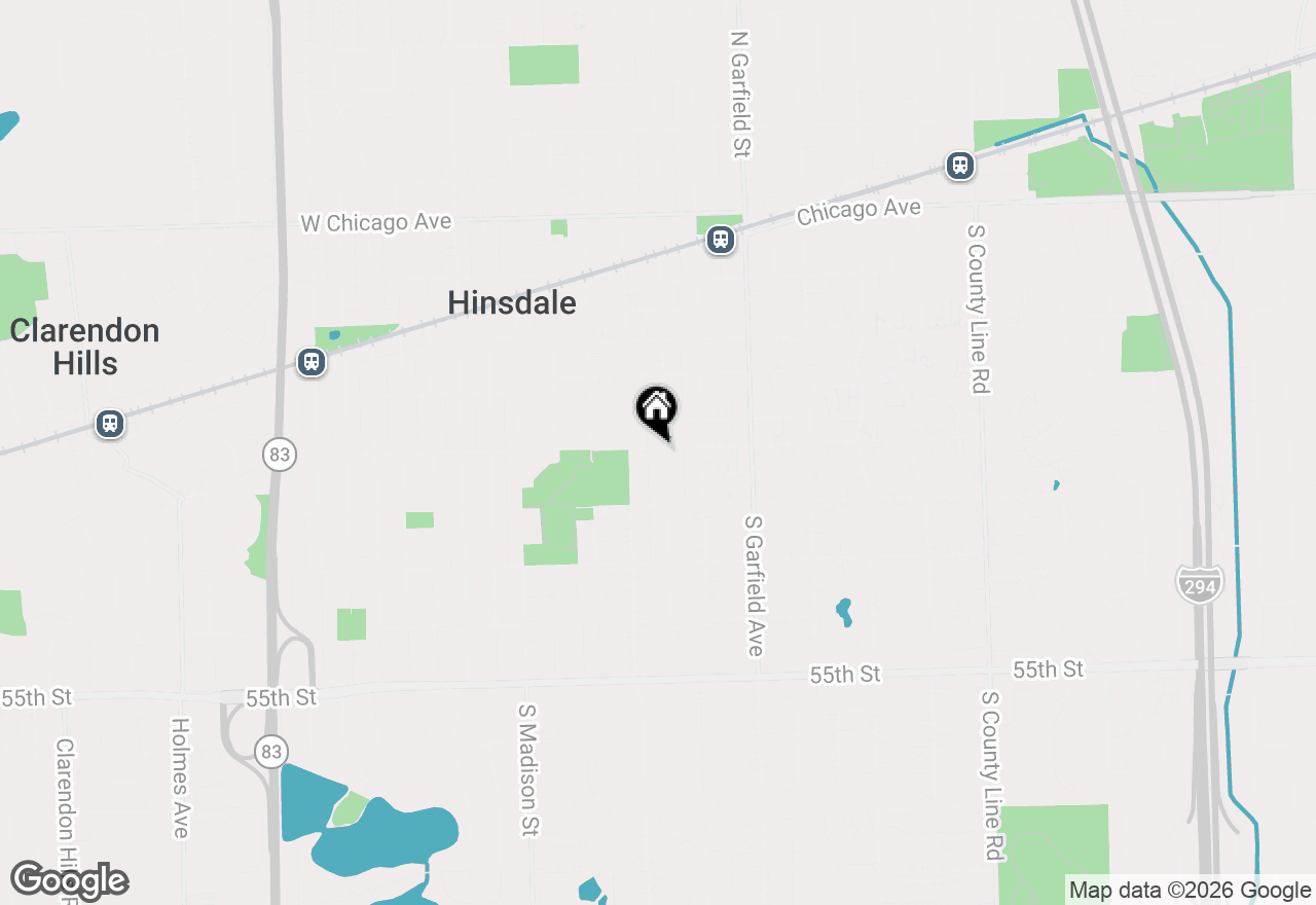 Map of 602 S Lincoln Street, Hinsdale, IL 60521