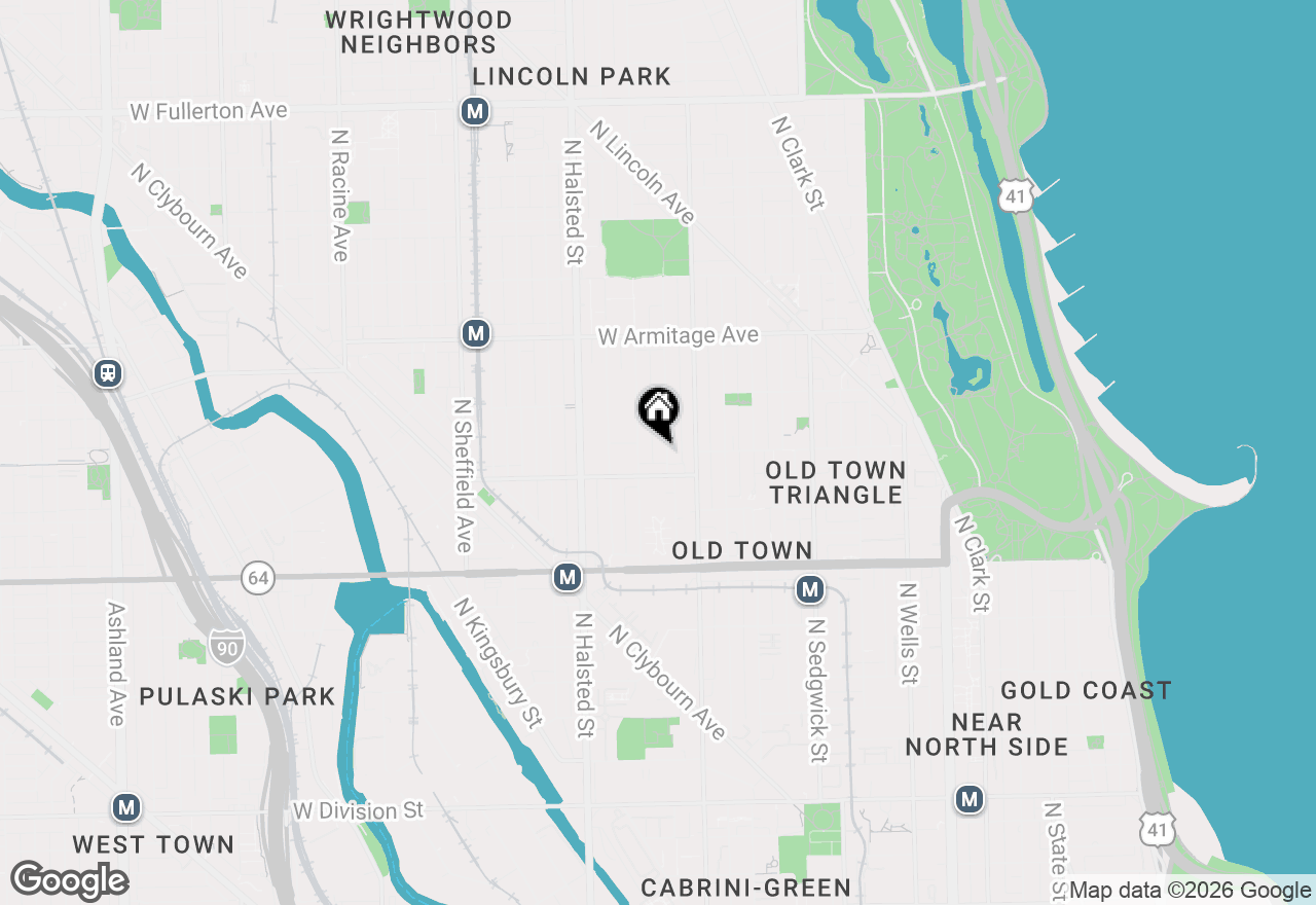 Map of 1822 N Howe Street #3S, Chicago, IL 60614