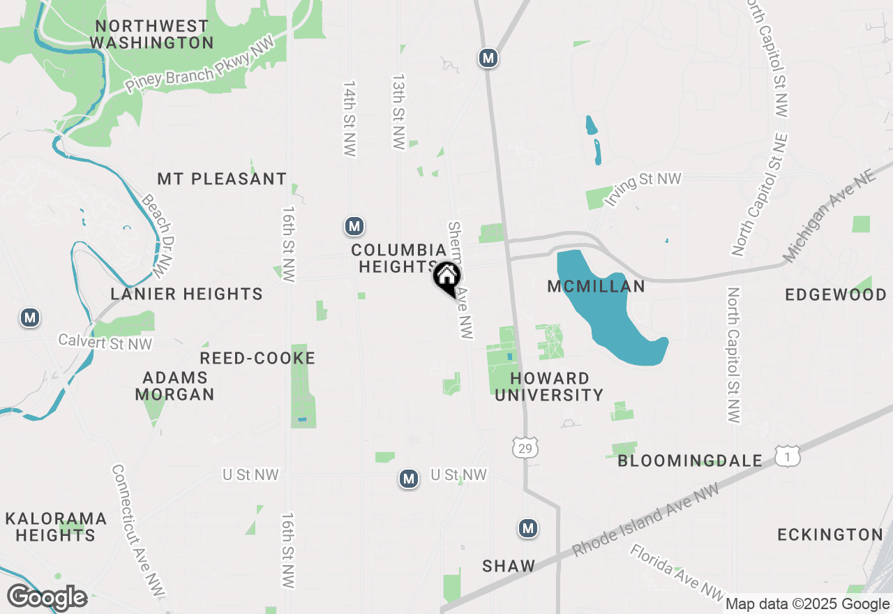 Map of 2707 11th Street Nw, Washington, DC 20001