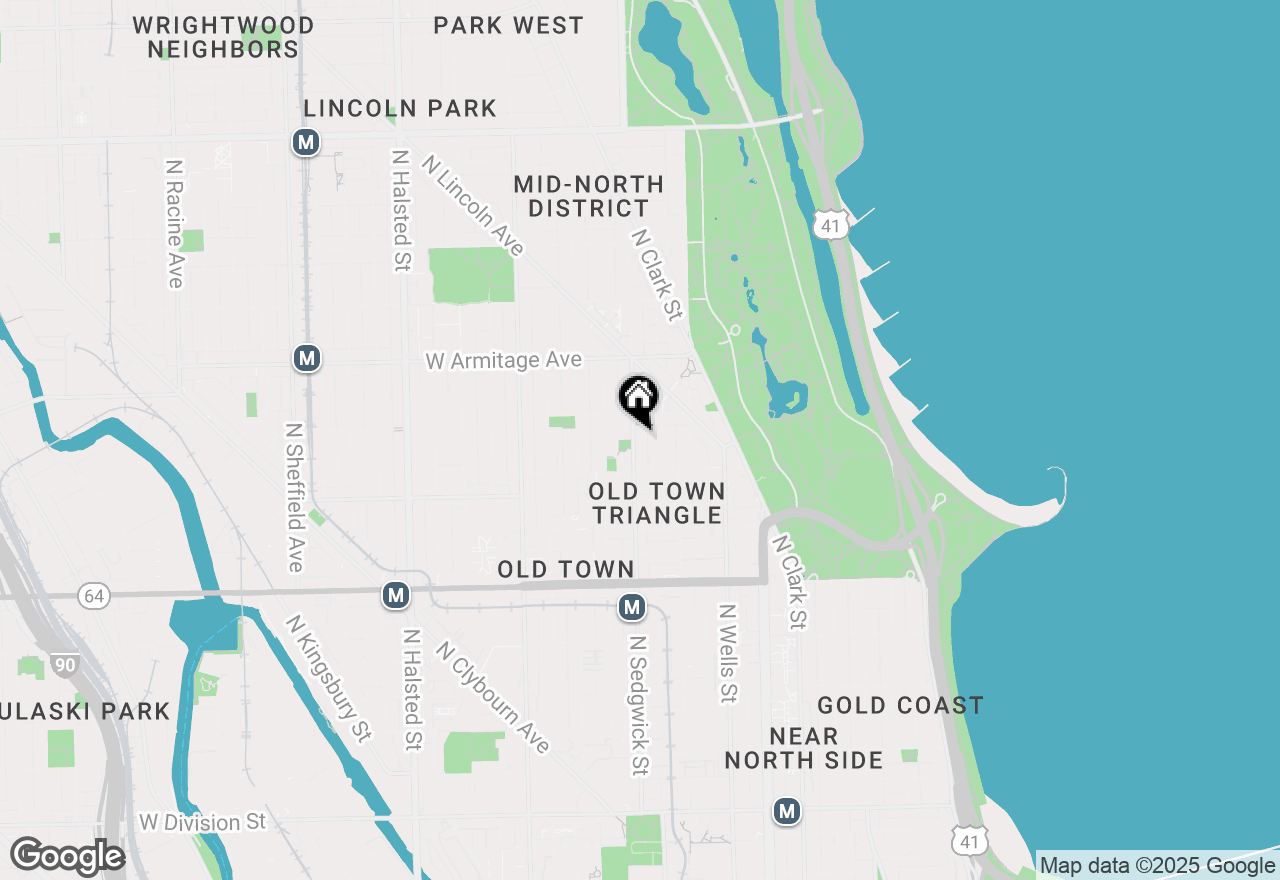 Map of 1833 N Sedgwick Street #2, Chicago, IL 60614