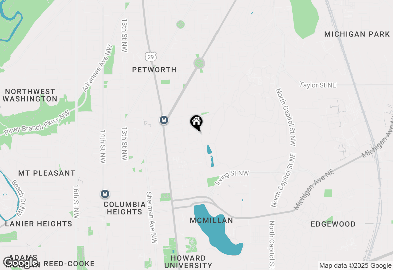 Map of 607 Otis Place Nw, Washington, DC 20010