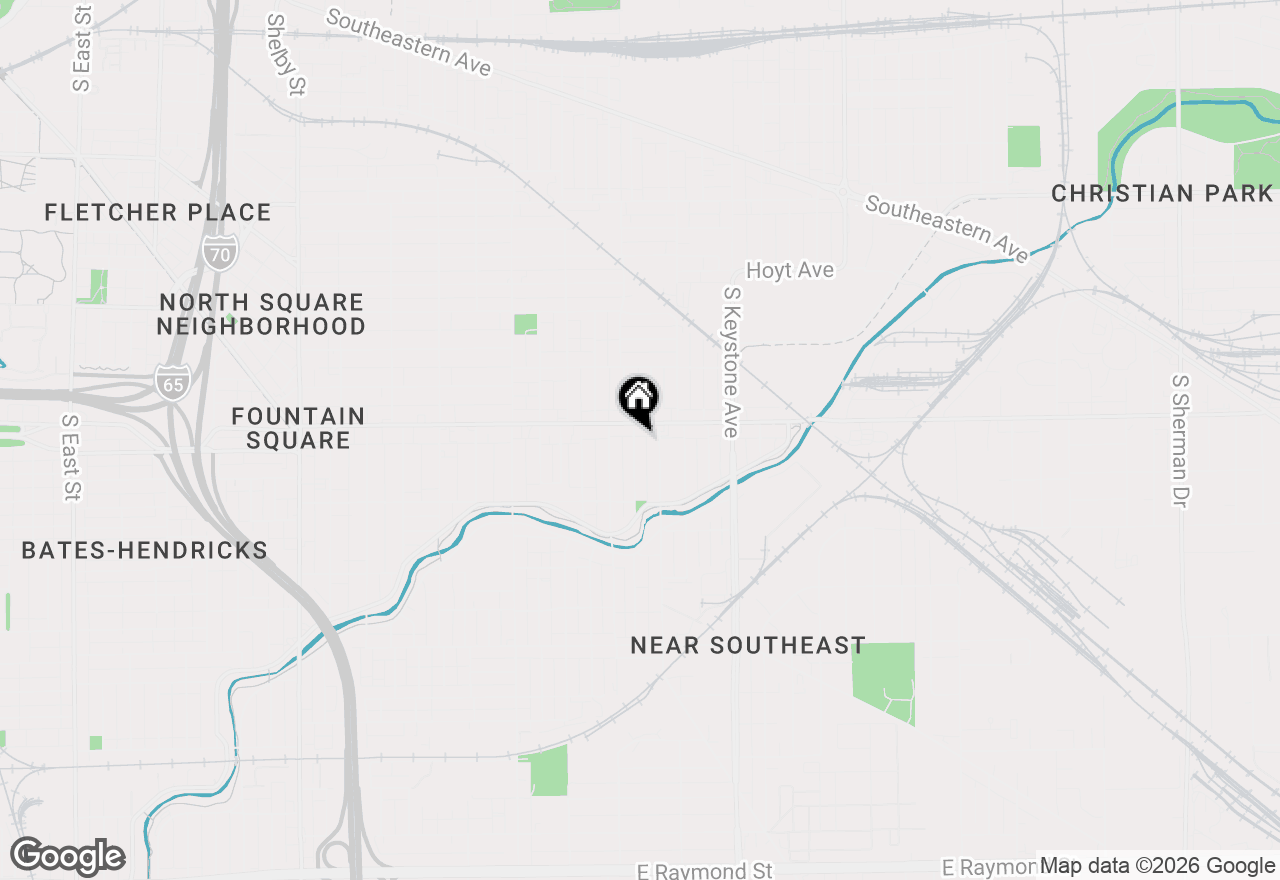 Map of 1115 Harlan Street, Indianapolis, IN 46203