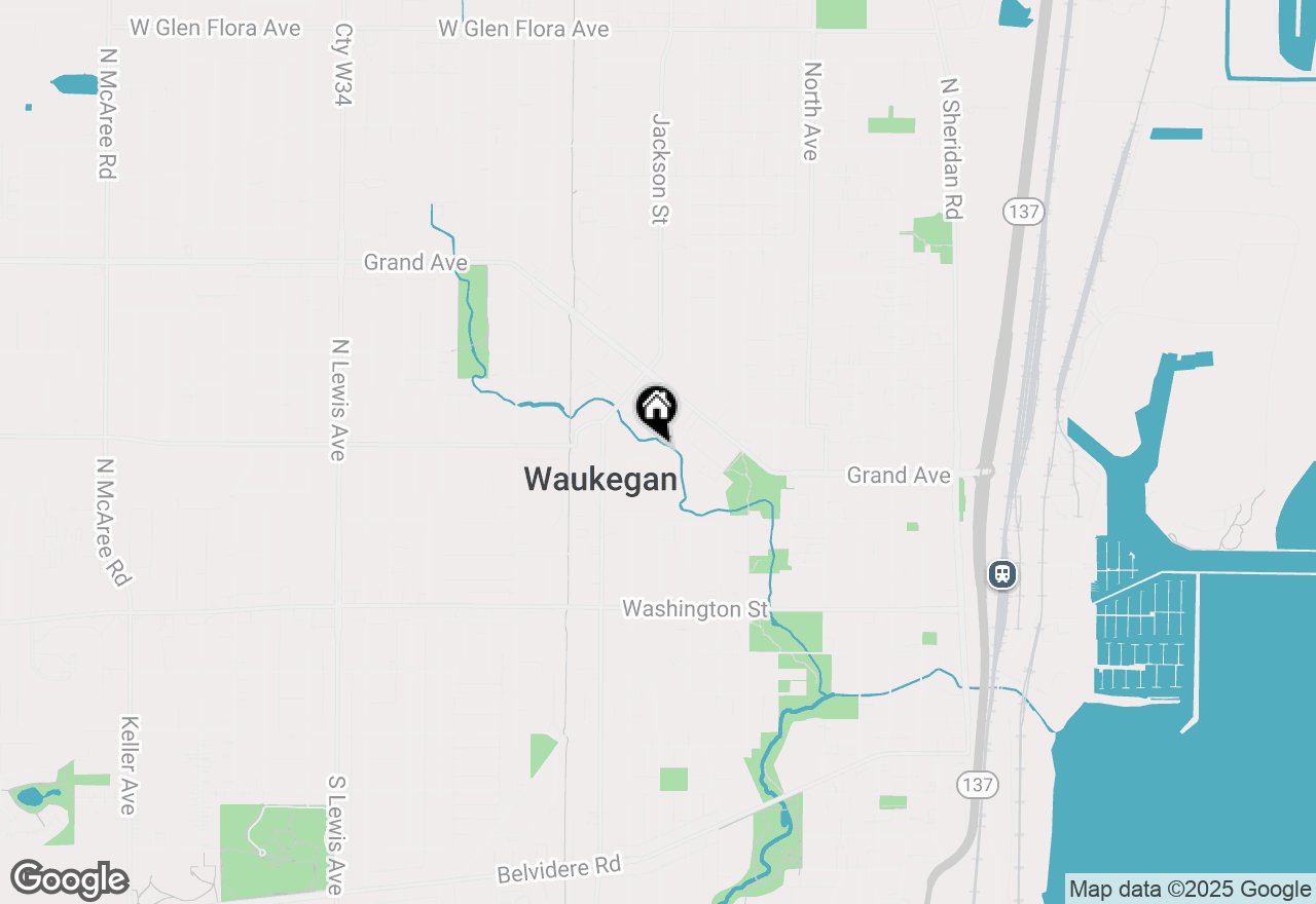 Map of 327 Oak Tree Lane, Waukegan, IL 60085