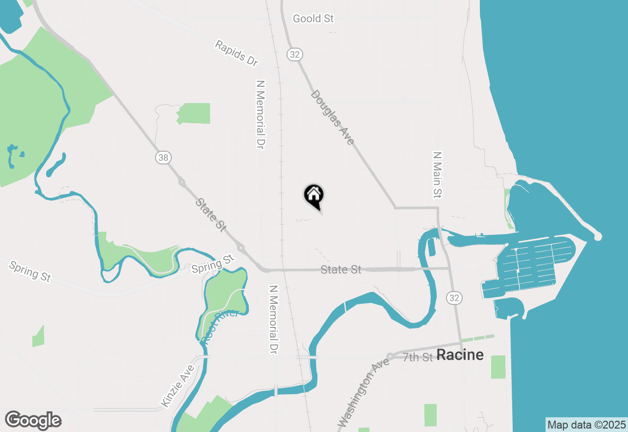 Map of 1129 Dr Martin Luther King Dr, Racine, WI 53404