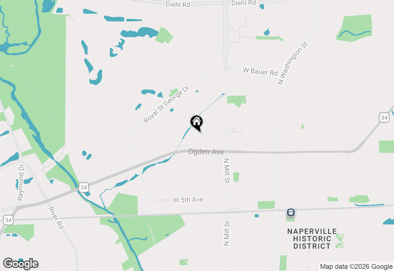 Map of 613 Zaininger Avenue, Naperville, IL 60563