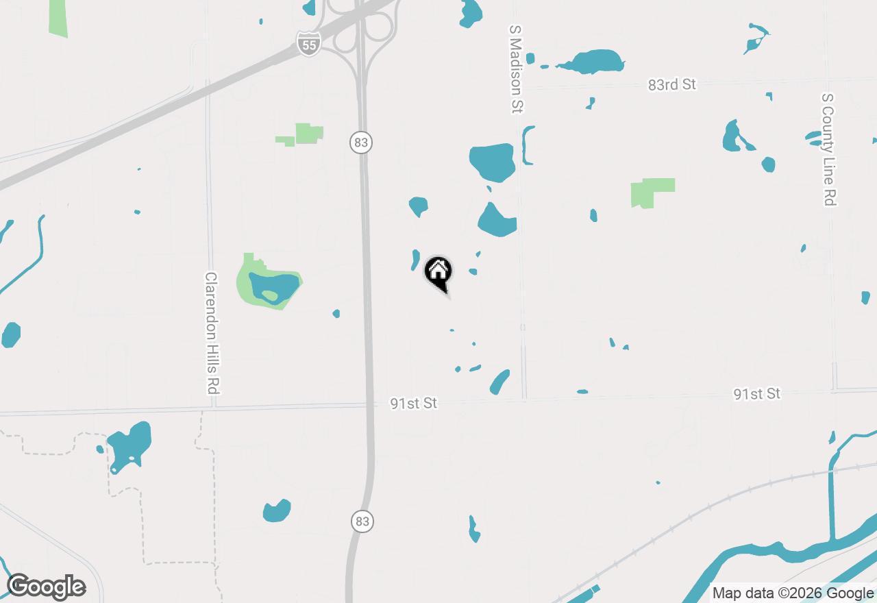 Map of 8829 Skyline Drive, Burr Ridge, IL 60527