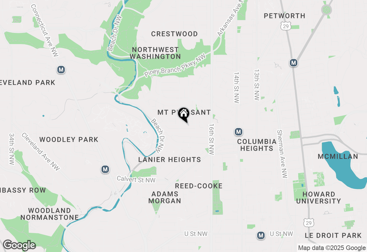 Map of 1748 Kenyon Street Nw, Washington, DC 20010