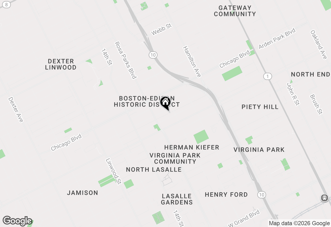 Map of 1667 Edison Street, Detroit, MI 48206