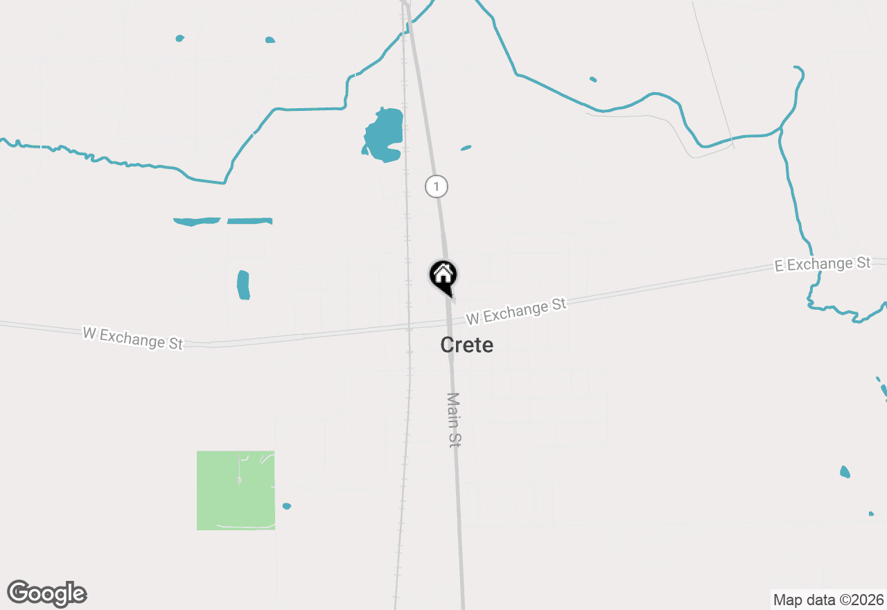 Map of 1322 Main Street, Crete, IL 60417