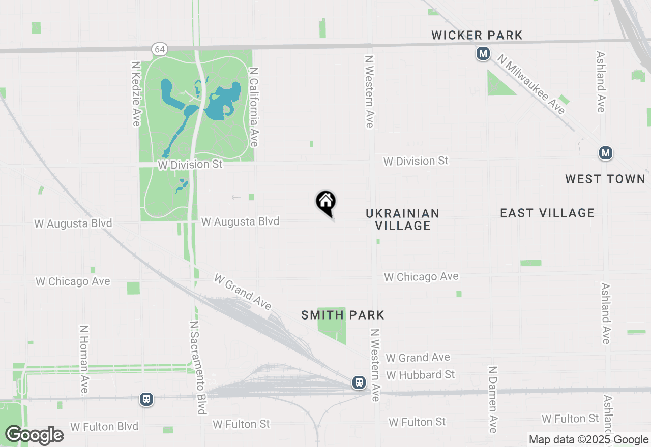 Map of 2537 W Augusta, Chicago, IL 60622