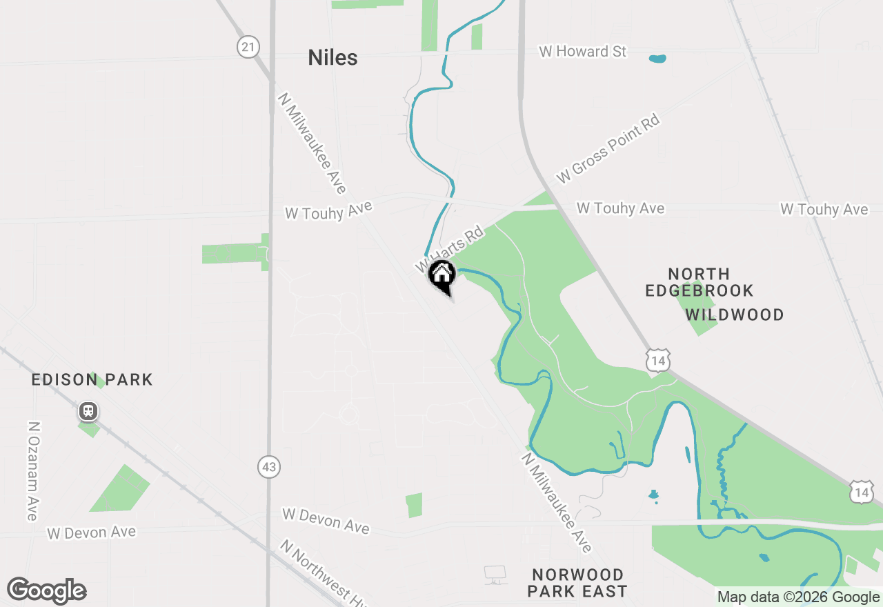 Map of 6910 N Rosemary Lane #1E, Niles, IL 60714