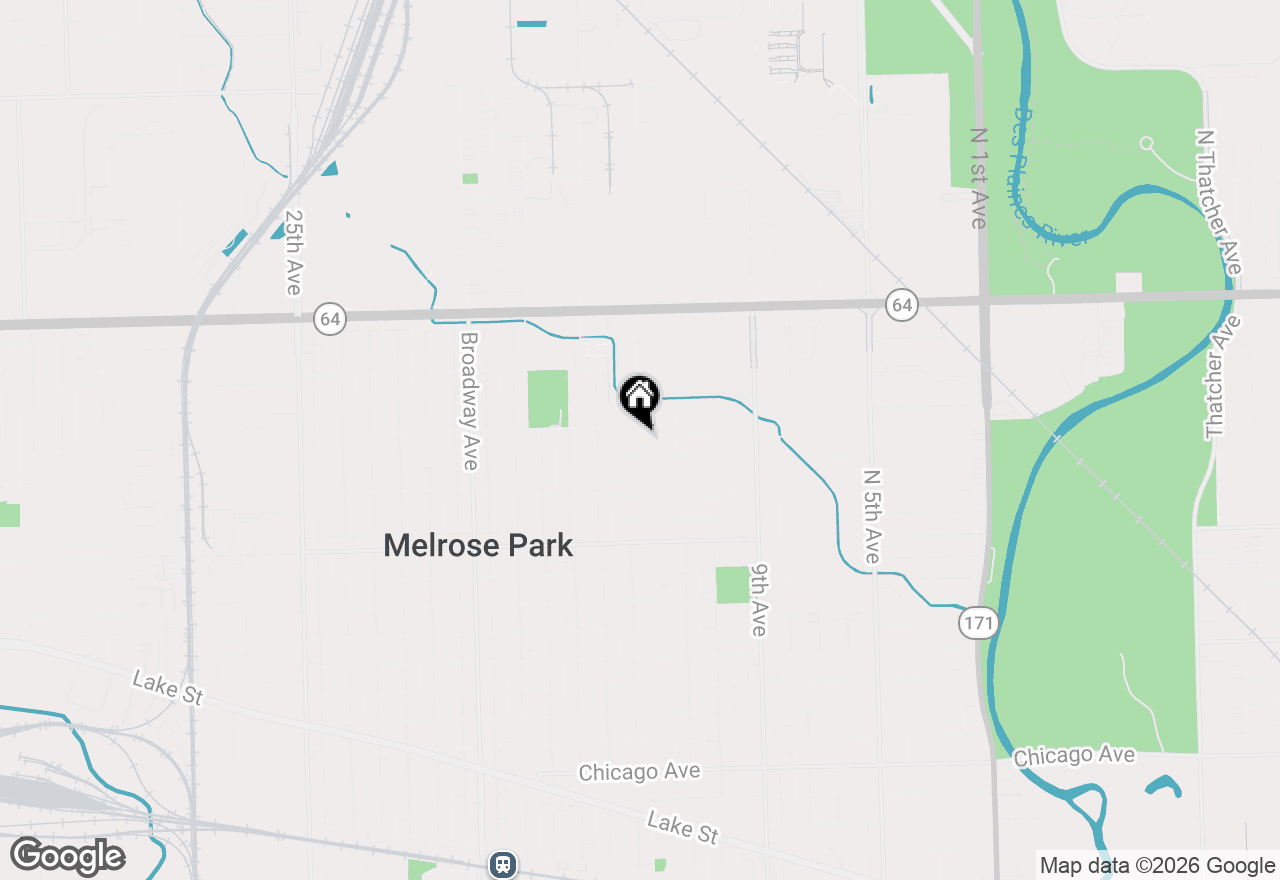 Map of (Address confidential), Melrose Park, Illinois 60160