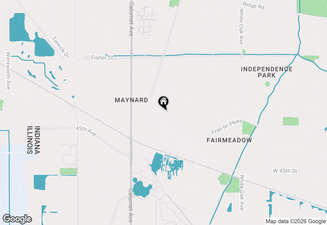 Map of 1040 Fran Lin Parkway, Munster, IN 46321