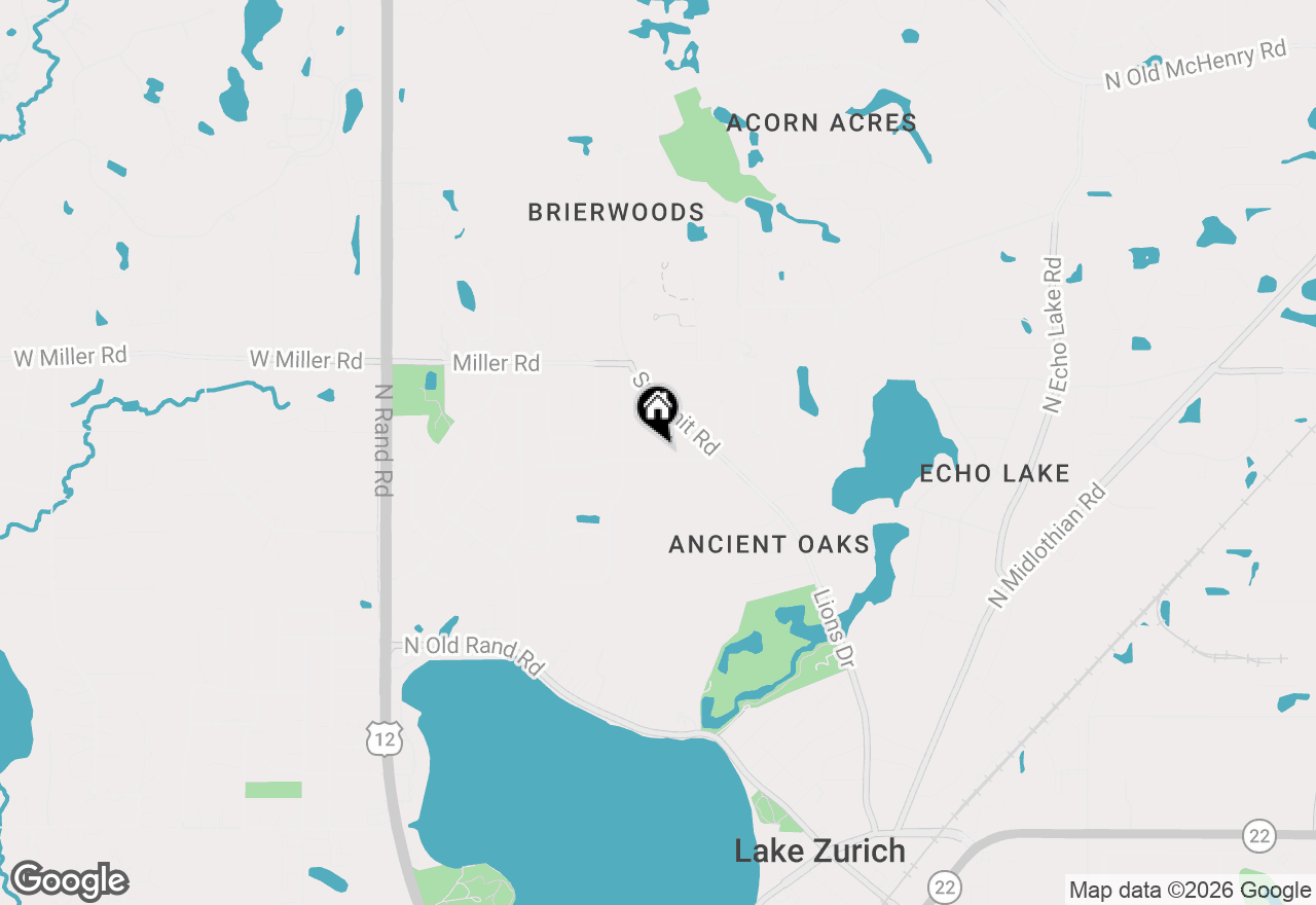 Map of 255 West Lane, Lake Zurich, IL 60047