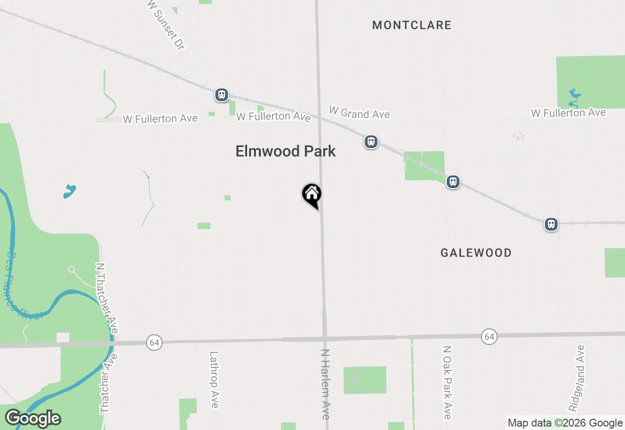 Map of 2019 N 72nd Court #2, Elmwood Park, IL 60707