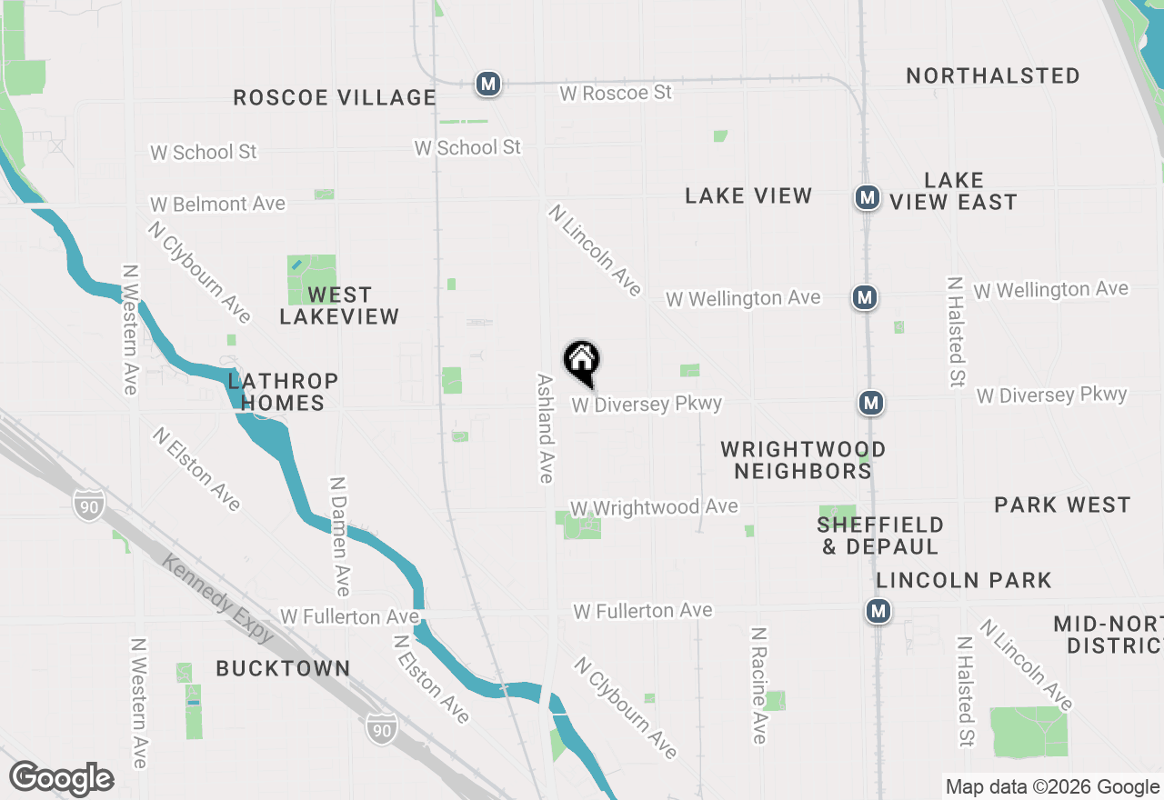 Map of 1516 W Diversey Avenue #3, Chicago, IL 60614