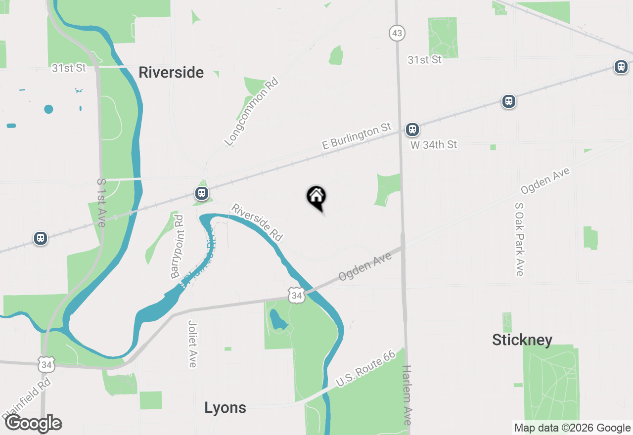 Map of 110 S Herbert Road, Riverside, IL 60546