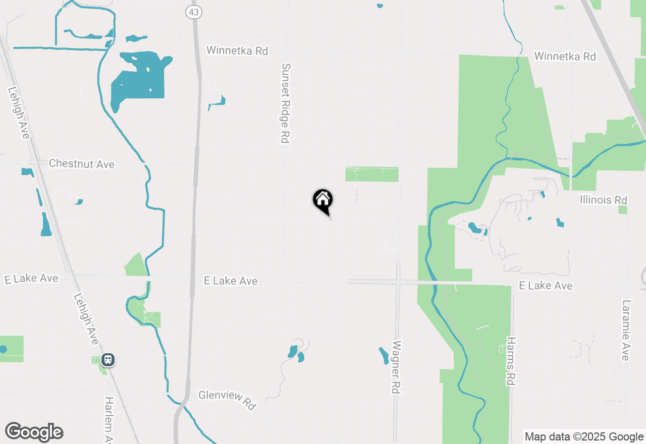 Map of 1614 Meadow Lane, Glenview, IL 60025