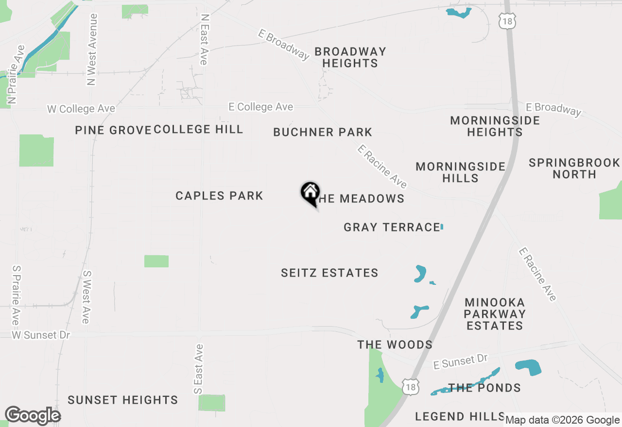 Map of 615 Tenny Ave, Waukesha, WI 53186