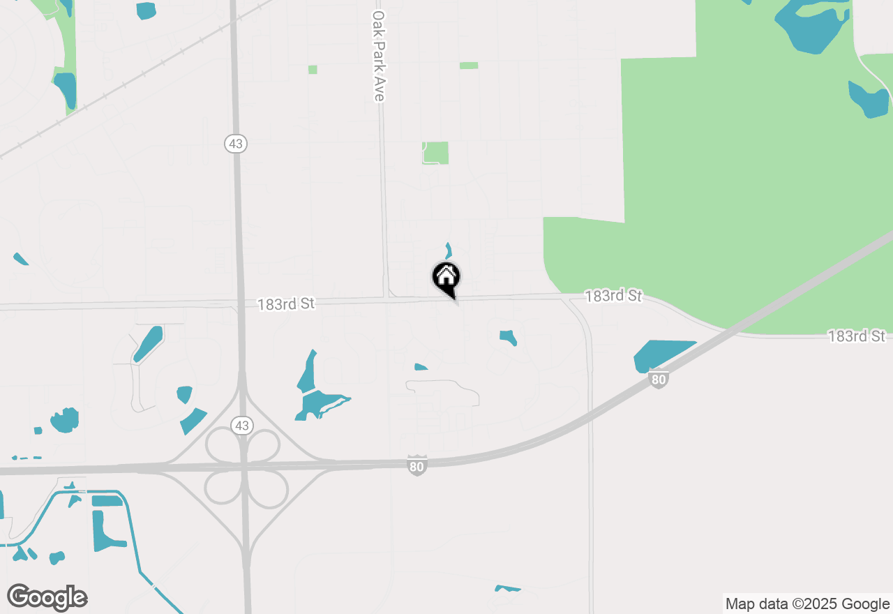 Map of 6621 183rd Street, Tinley Park, IL 60477