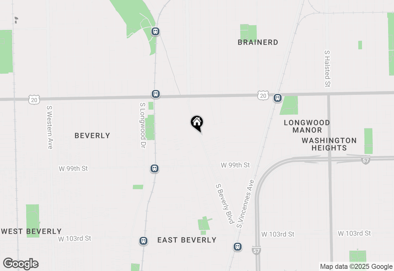 Map of 9716 S Beverly Avenue, Chicago, IL 60643