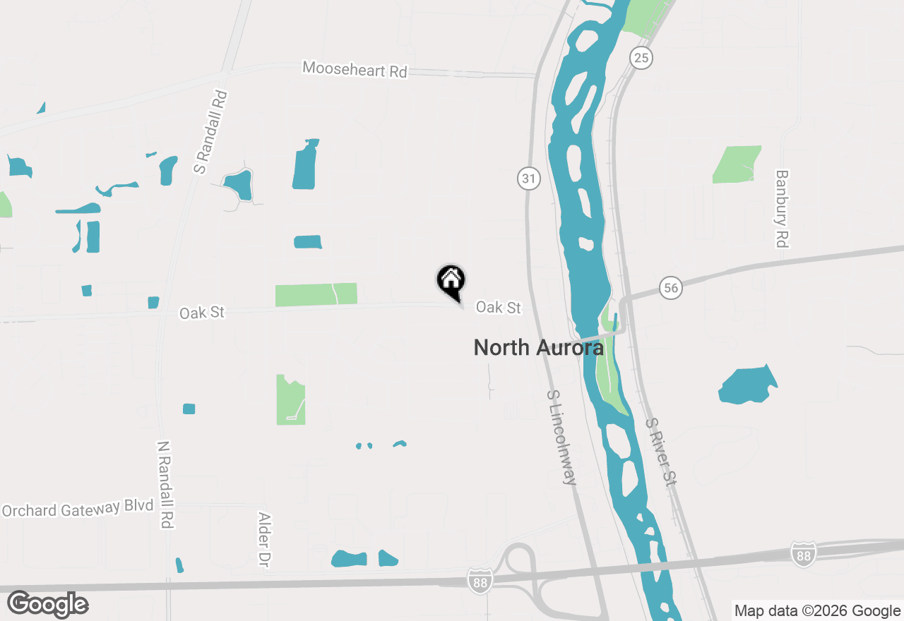 Map of (Address confidential), North Aurora, Illinois 60542