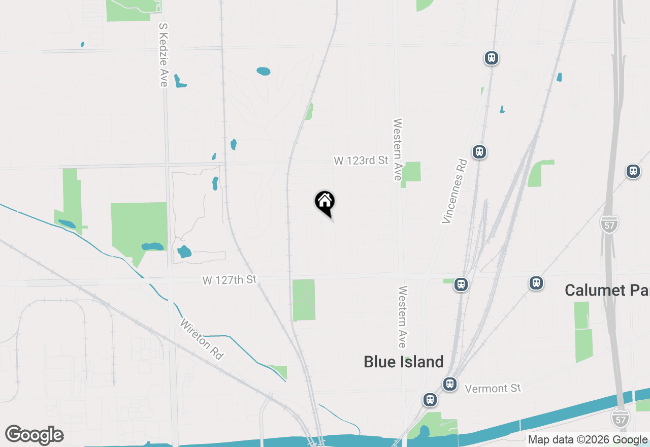 Map of 12506 Elm Street, Blue Island, IL 60406