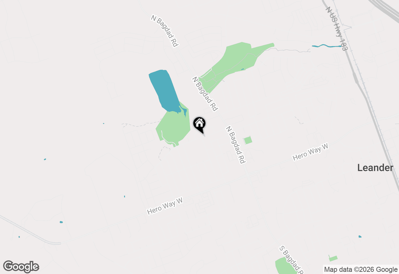 Map of 1603 Waterfall Ave, Leander, TX 78641