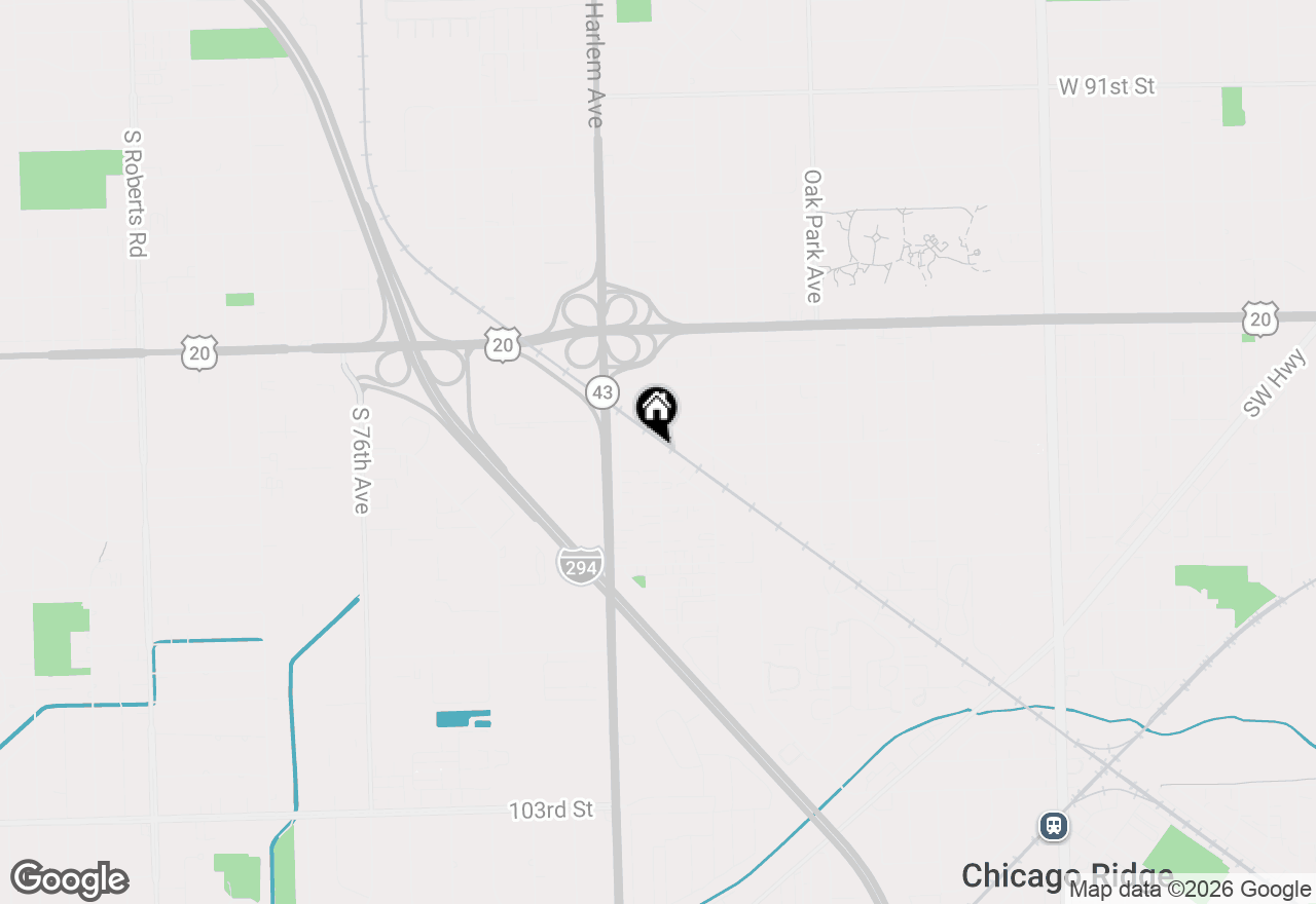 Map of 9654 Nottingham Avenue #1C, Chicago Ridge, IL 60415