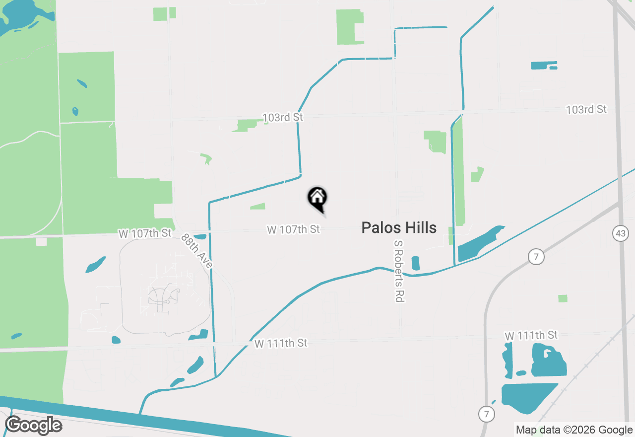 Map of 10643 S 83rd Avenue, Palos Hills, IL 60465