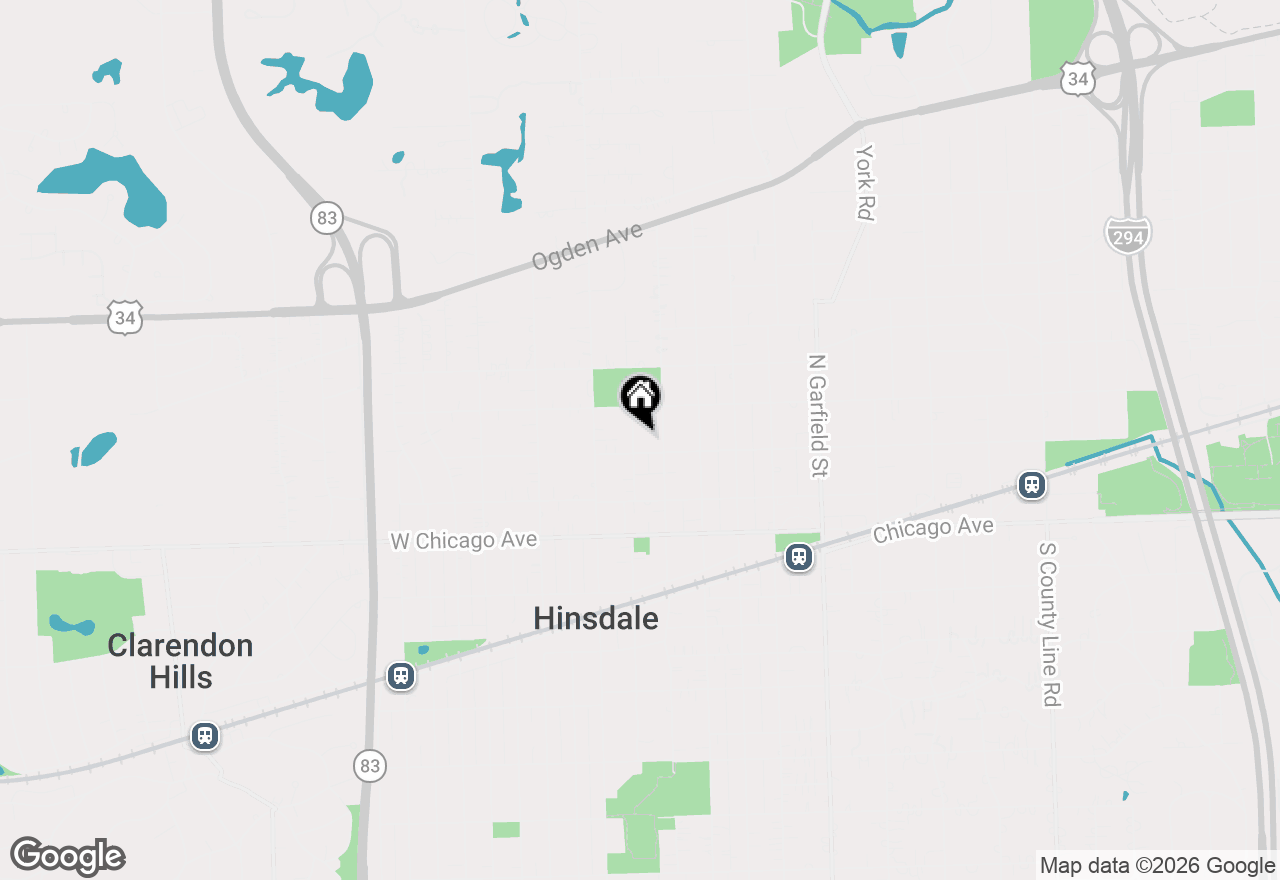 Map of 211 N Clay, Hinsdale, IL 60521