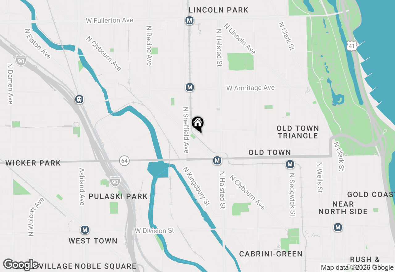 Map of 1730 N Bissell Street, Chicago, IL 60614