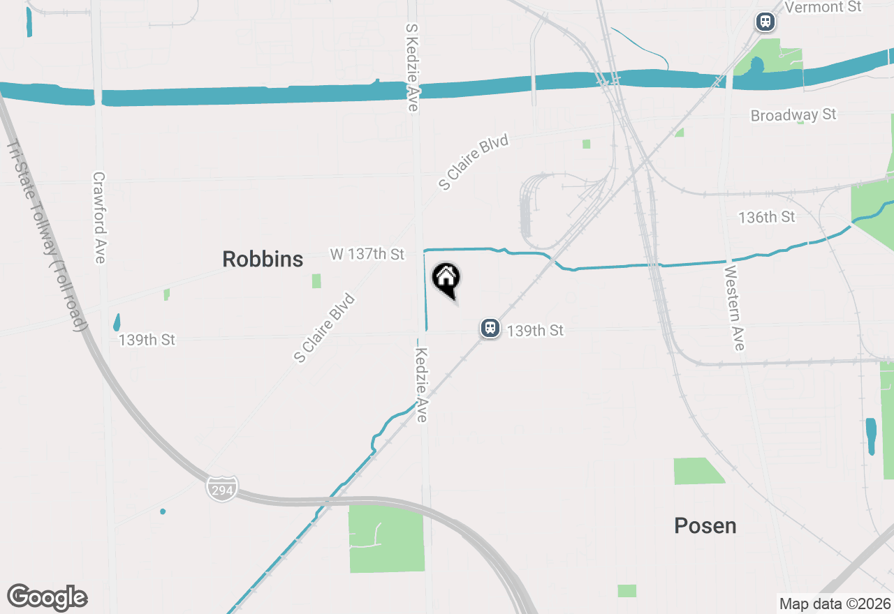 Map of 13819 S Troy Avenue, Robbins, IL 60472