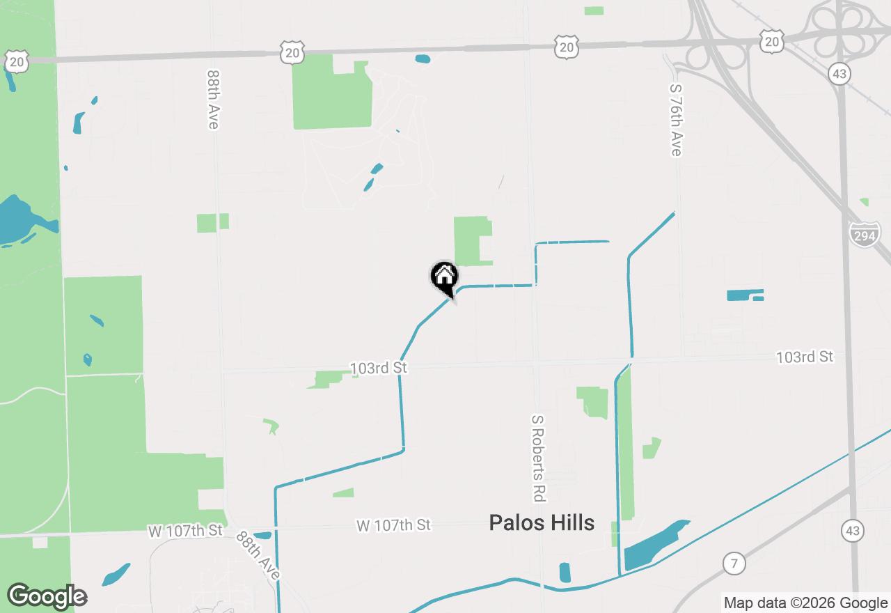 Map of 10136 Charles Avenue, Palos Hills, IL 60465