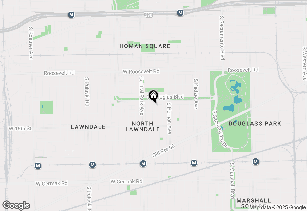 Map of 1422 S Saint Louis Avenue, Chicago, IL 60623