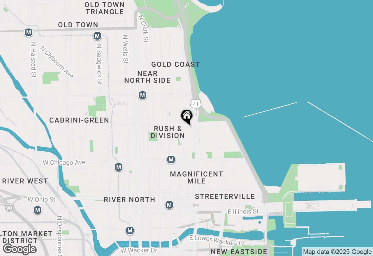 Map of 70 E Walton Street #1101-1201, Chicago, IL 60611