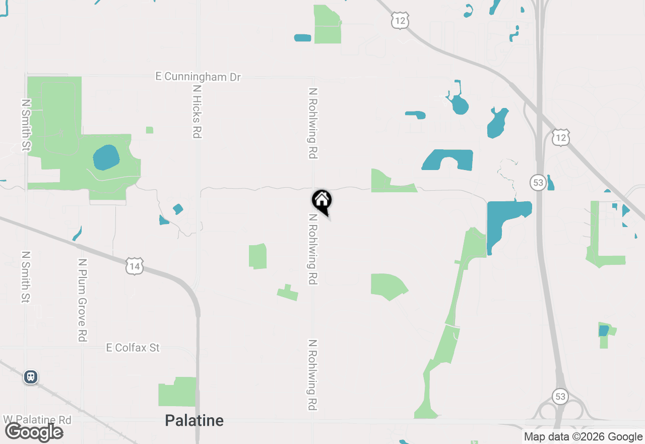 Map of 644 N Glenn Drive, Palatine, IL 60074