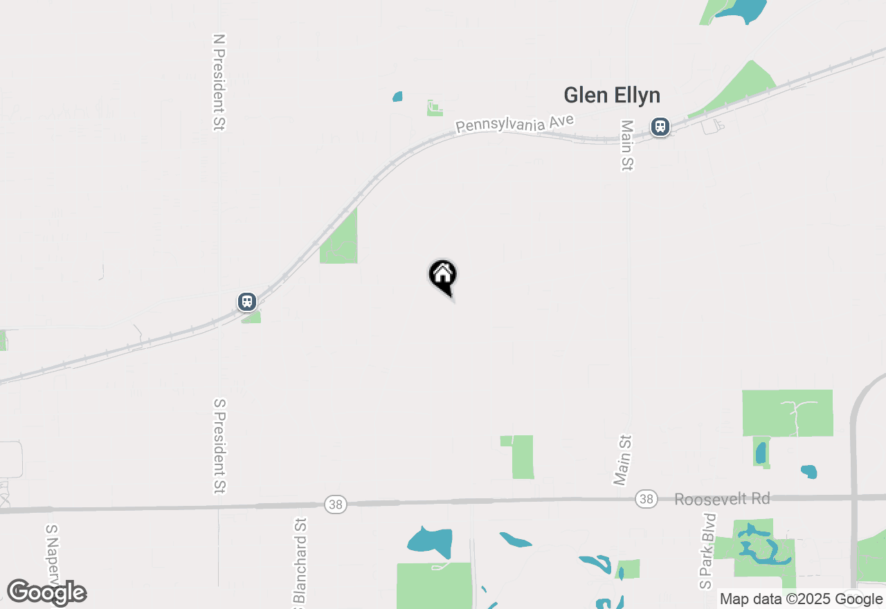 Map of 250 Kenilworth Avenue, Glen Ellyn, IL 60137