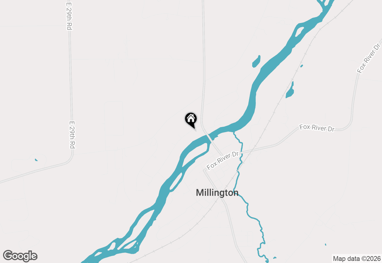 Map of 117 Belle Rive Drive, Millington, IL 60537