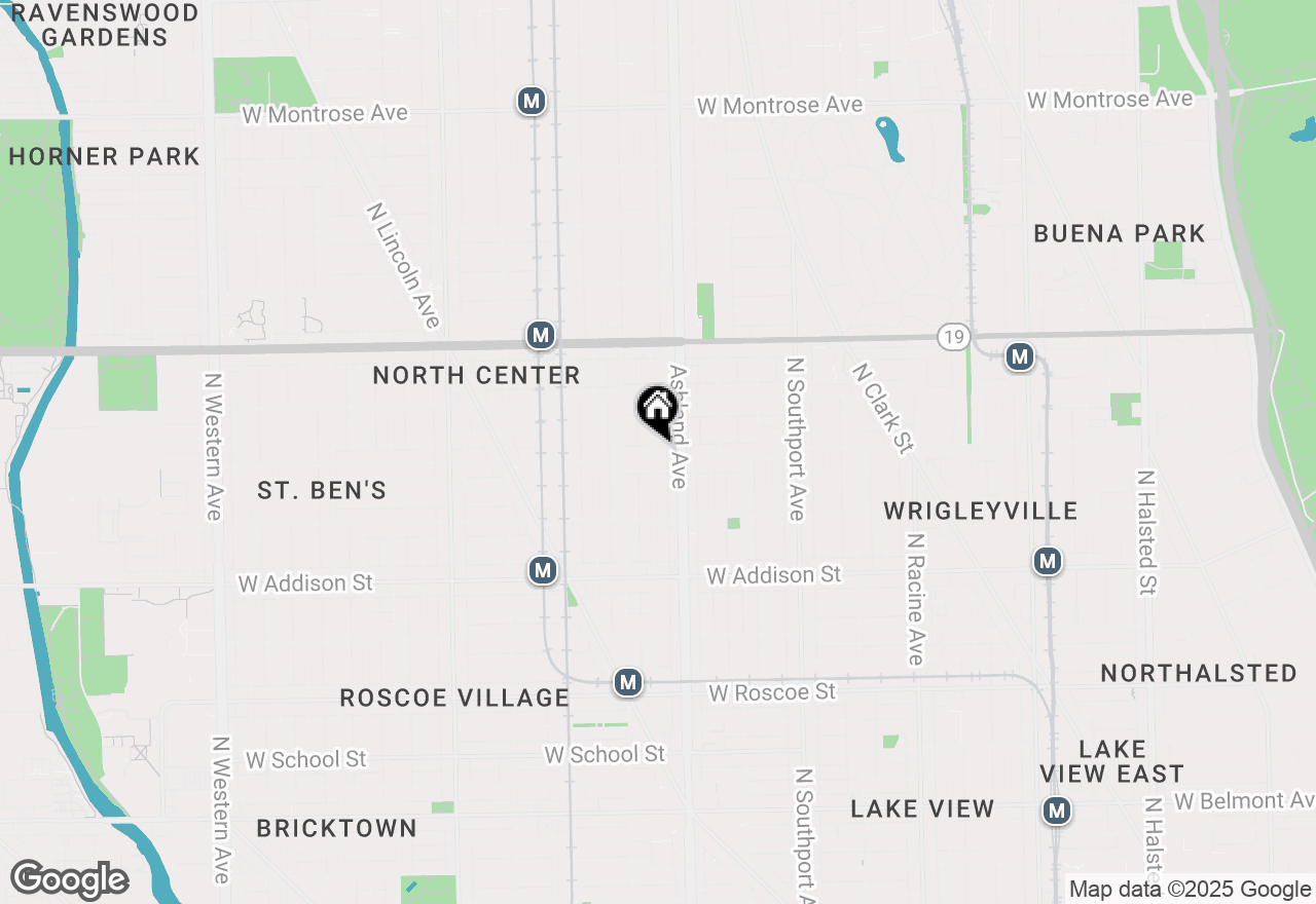 Map of 1622 W Grace Street #2, Chicago, IL 60613