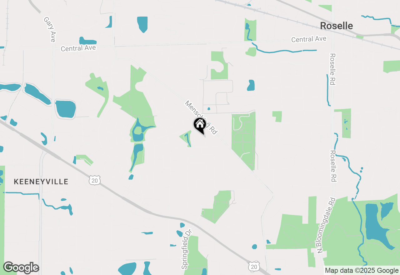 Map of 545 Avebury Lane, Roselle, IL 60172