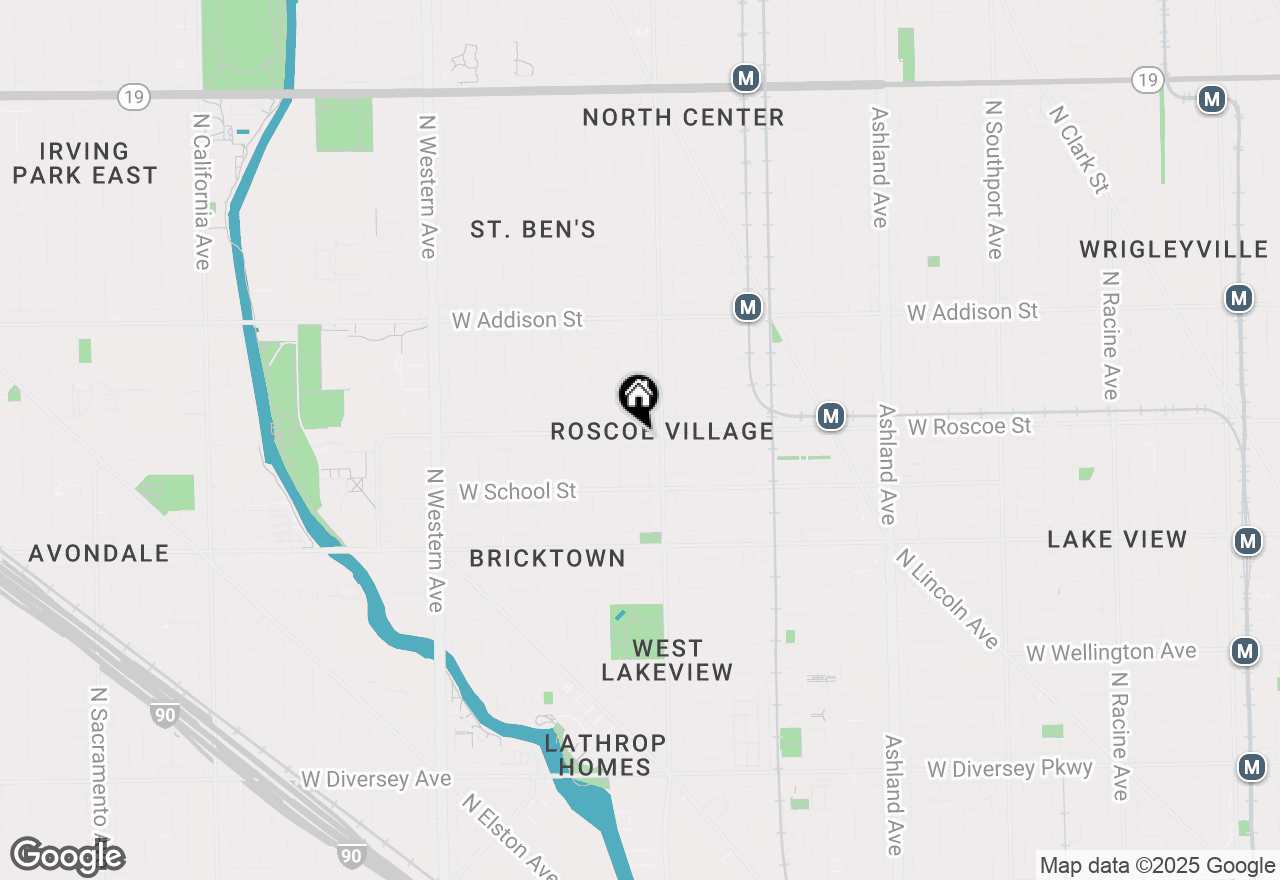 Map of 2025 W Roscoe Street #3R, Chicago, IL 60618