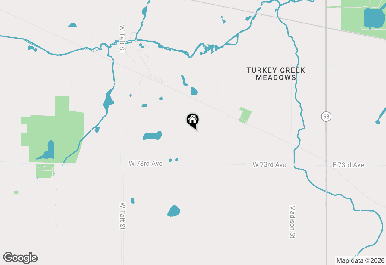 Map of 7112 Grant Street, Merrillville, IN 46410