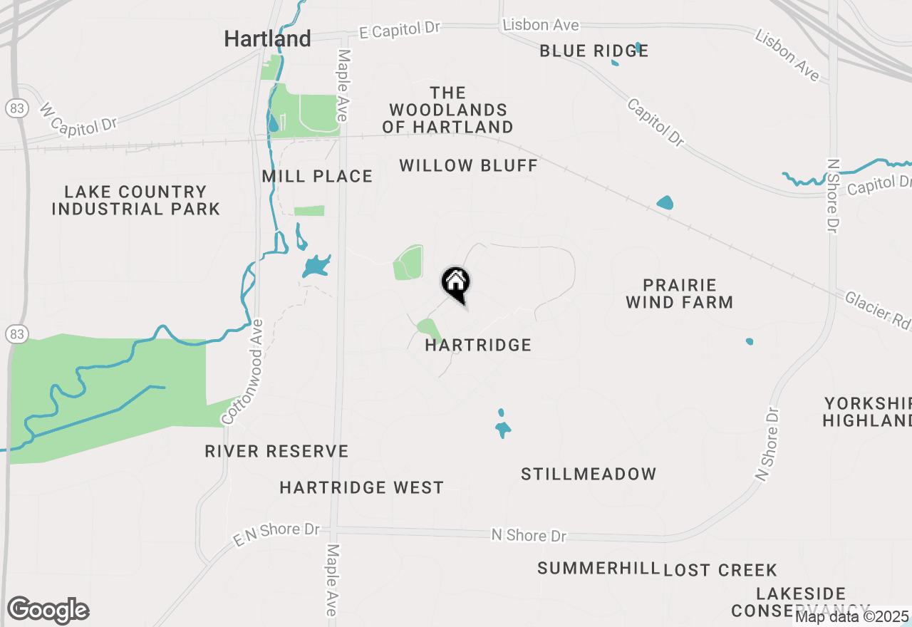 Map of 617 Coventry Ln, Hartland, WI 53029